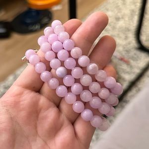 Lilac Persian Jade Bracelets - natural stone 8 mm (3 available)